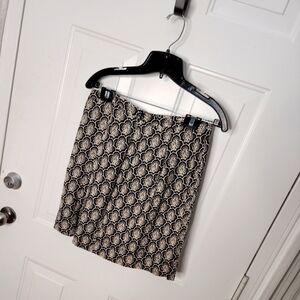 LOFT  Black and Cream Skirt ‎ Size 6